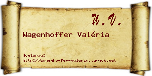 Wagenhoffer Valéria névjegykártya
